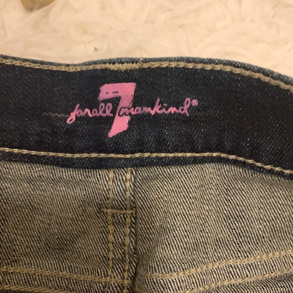 SOLD!NWT 7FAMK Dark Wash Jean Skirt for Girl - Picture 4 of 5